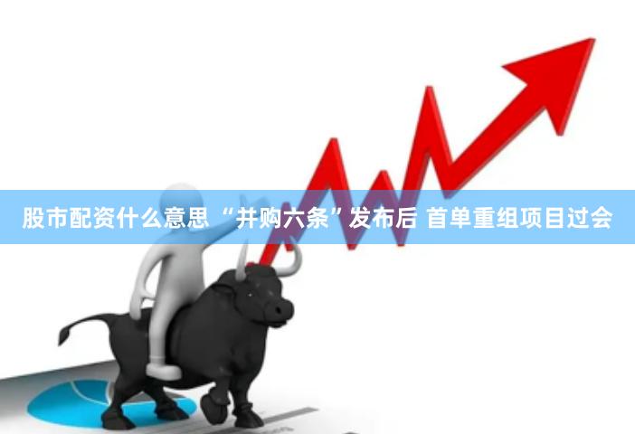 股市配资什么意思 “并购六条”发布后 首单重组项目过会